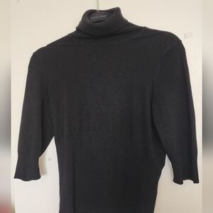 White House Black Market Black Ribbed Sweater